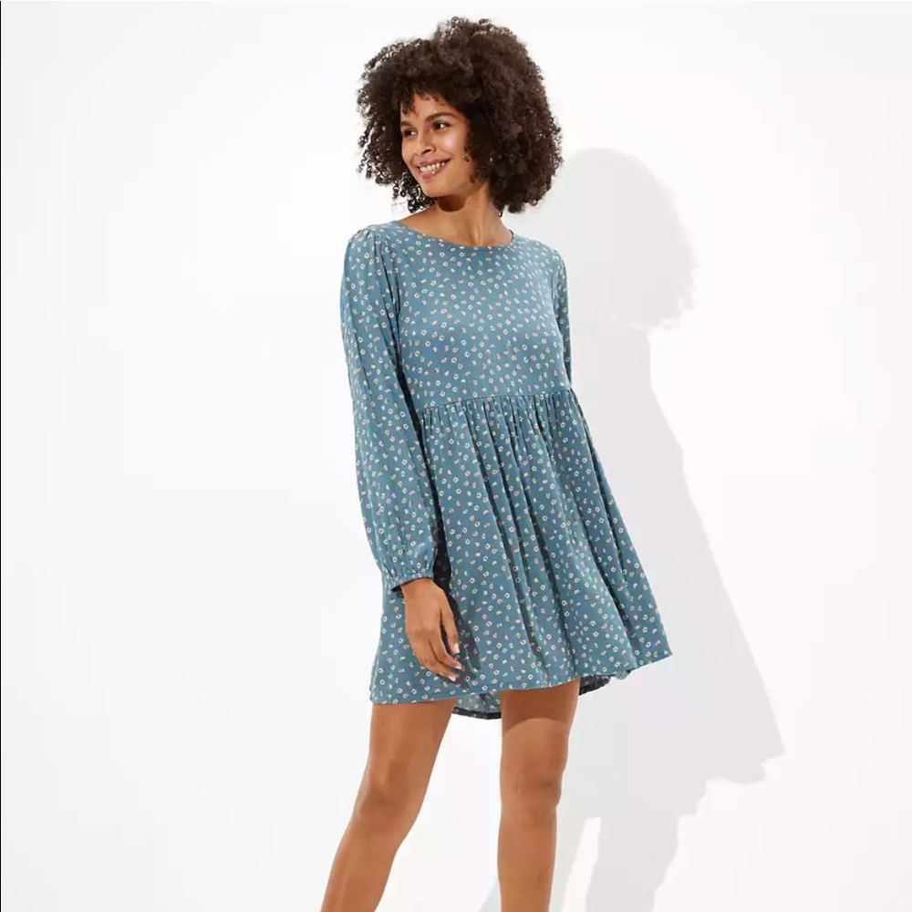 *NWT* AEO Printed Babydoll Dress